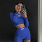 Label Crop Top And Shorts Two Piece Sets JY22603MH